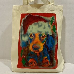 Santa Dog Tote Bag
